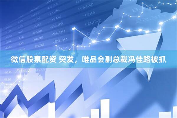 微信股票配资 突发，唯品会副总裁冯佳路被抓