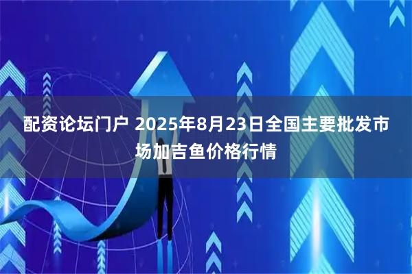 配资论坛门户 2025年8月23日全国主要批发市场加吉鱼价格行情